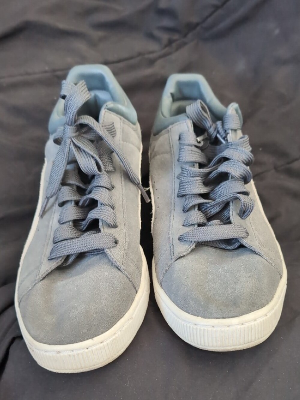 Puma Men's Slate Gray Suede Sneakers with White Rubber Soles - Picture 2 of 9